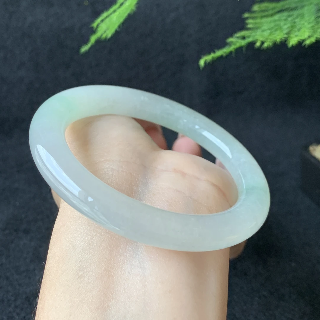 天然缅甸翡翠手镯冰种正品玉石镯子珠宝带证书A货 3952  58-10-10