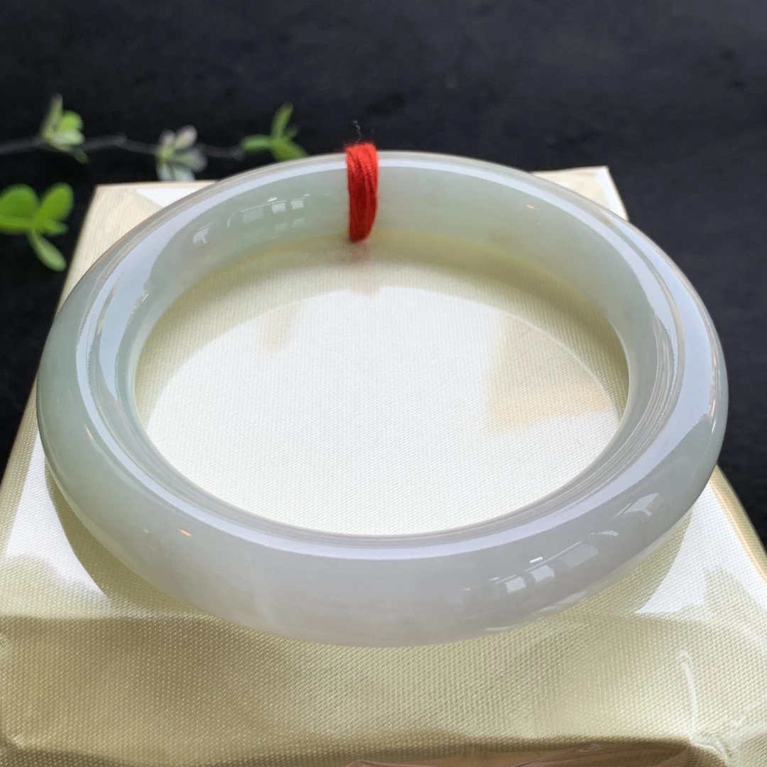 天然缅甸翡翠手镯冰种正品女款玉石镯子带证书A货5039 57.8-11-11