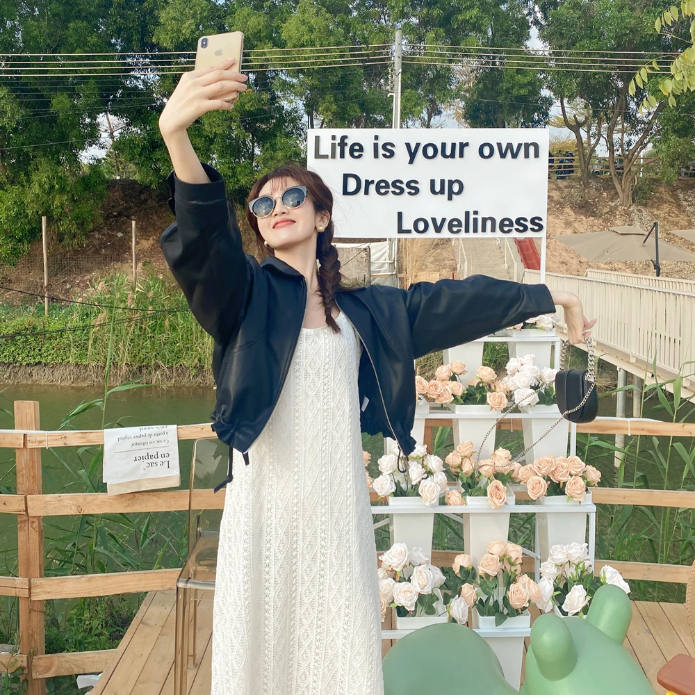 韩版复古短款皮外套宽松小个子秋冬装皮衣时尚外套SZ1806416