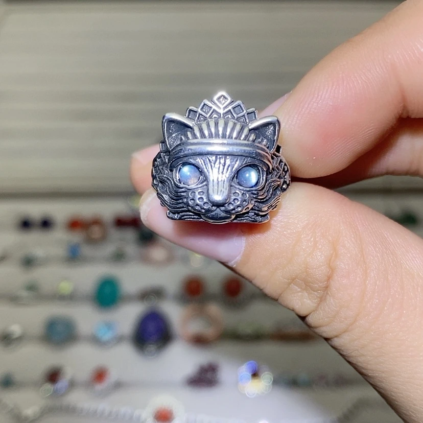 【闪购商品】烟晶戒指银S925镶嵌