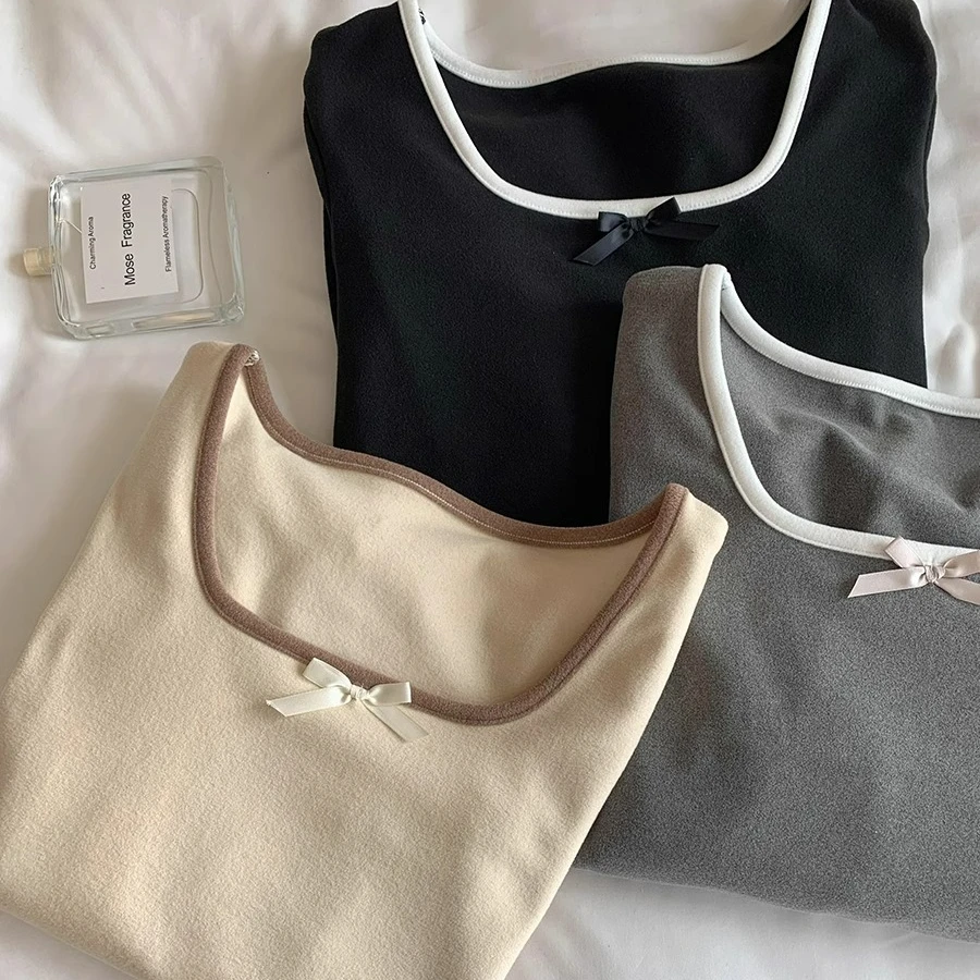 秋冬季睡衣女双面磨毛发热德绒保暖内衣塑身打底秋衣秋裤加绒套装