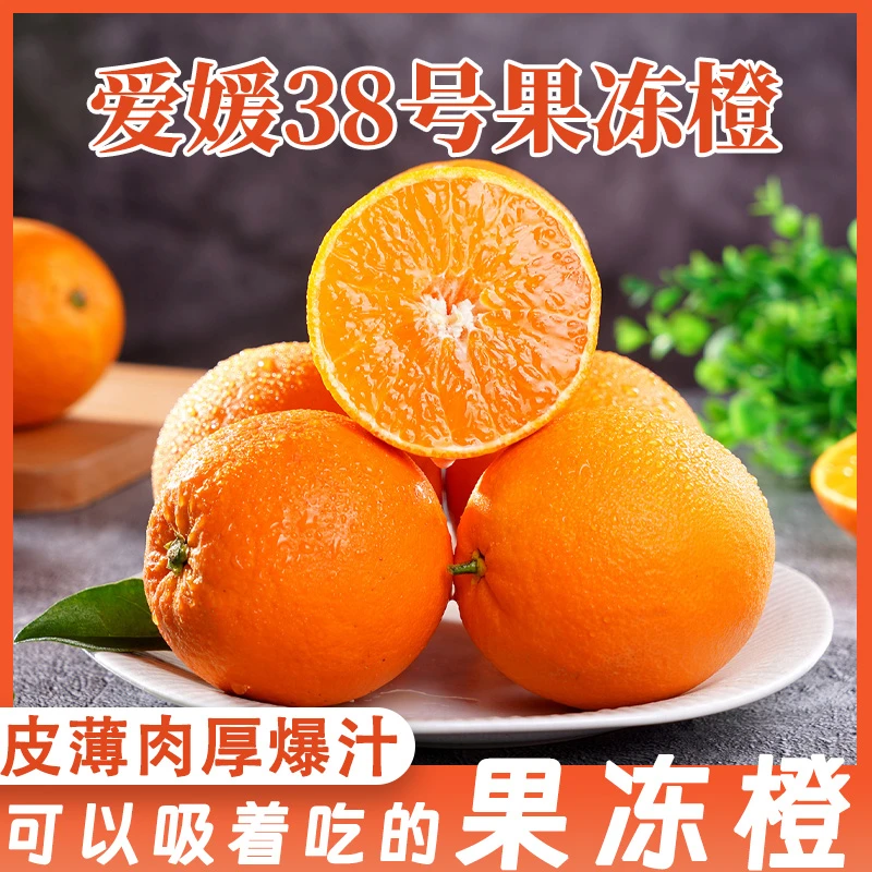 SC优优四川眉山爱媛38号果冻橙应季水果带枝叶新鲜现摘现发整箱