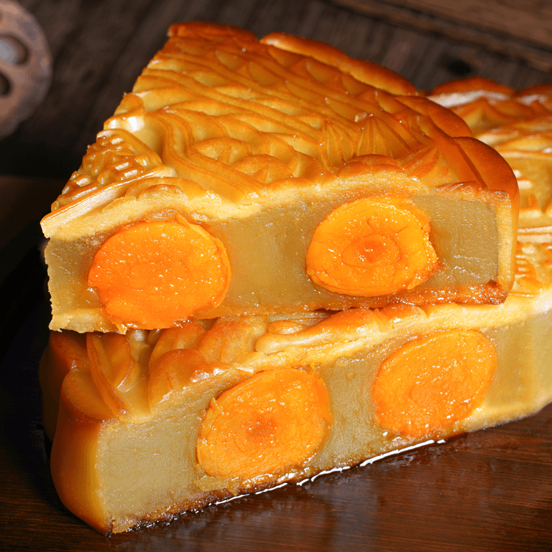 【中秋节大月饼】梅元居蛋黄莲蓉月饼双黄广式特产送礼盒装大月饼