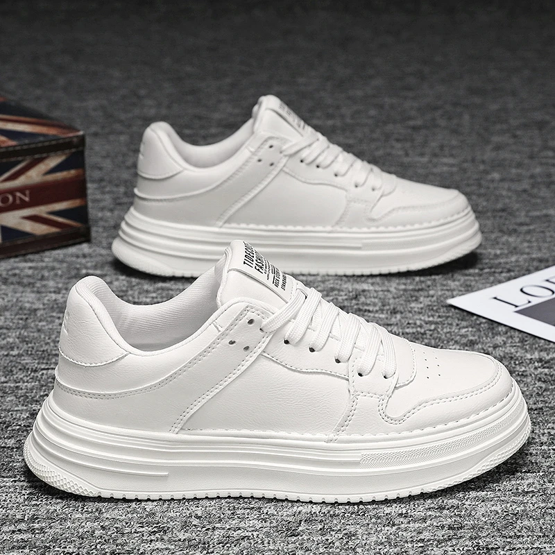 男鞋2025新款夏季学生爆款百搭休闲运动板鞋时尚白色厚底小白潮鞋
