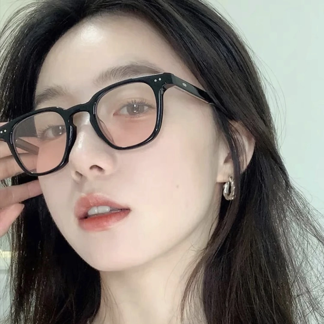 9.9Ｍ/2副 粉嫩少女甜妹腮红黑色透明色眼镜黑框网红高颜值平光