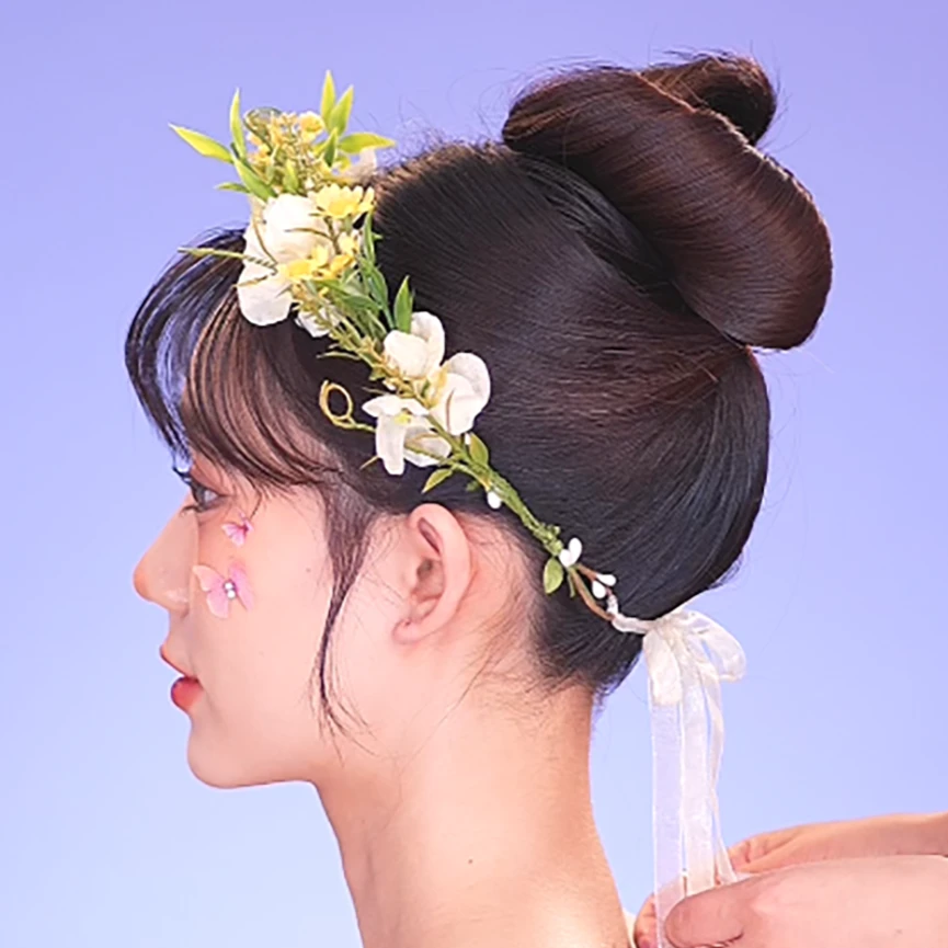 《大苗甄选》H002韩式小清新花环头饰大苗纯手工韩版婚纱新娘结婚