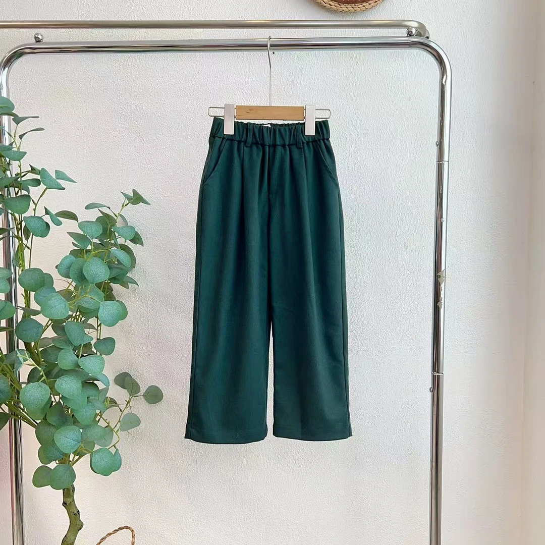 6196屴丛林绿西裤