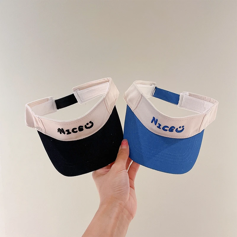 宝宝帽子夏季儿童遮阳帽男童空顶鸭舌帽大檐女童运动无顶棒球帽潮