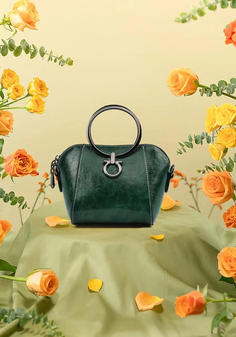 7008#橄榄绿【尺寸：长15宽11高15】气质潮流休闲百搭女士单肩包