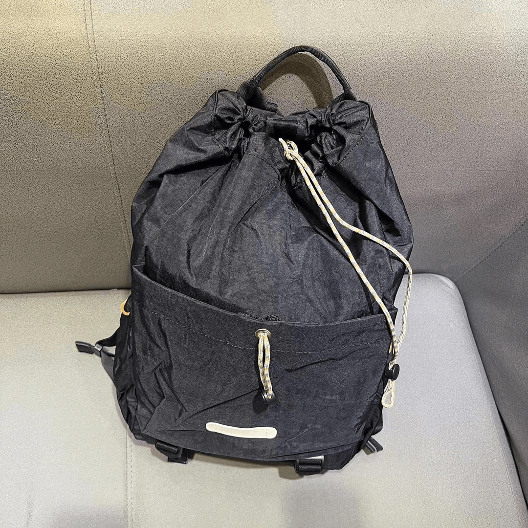 【A102-M041】新款时尚休闲百搭尼龙防水布女士黑色双肩包