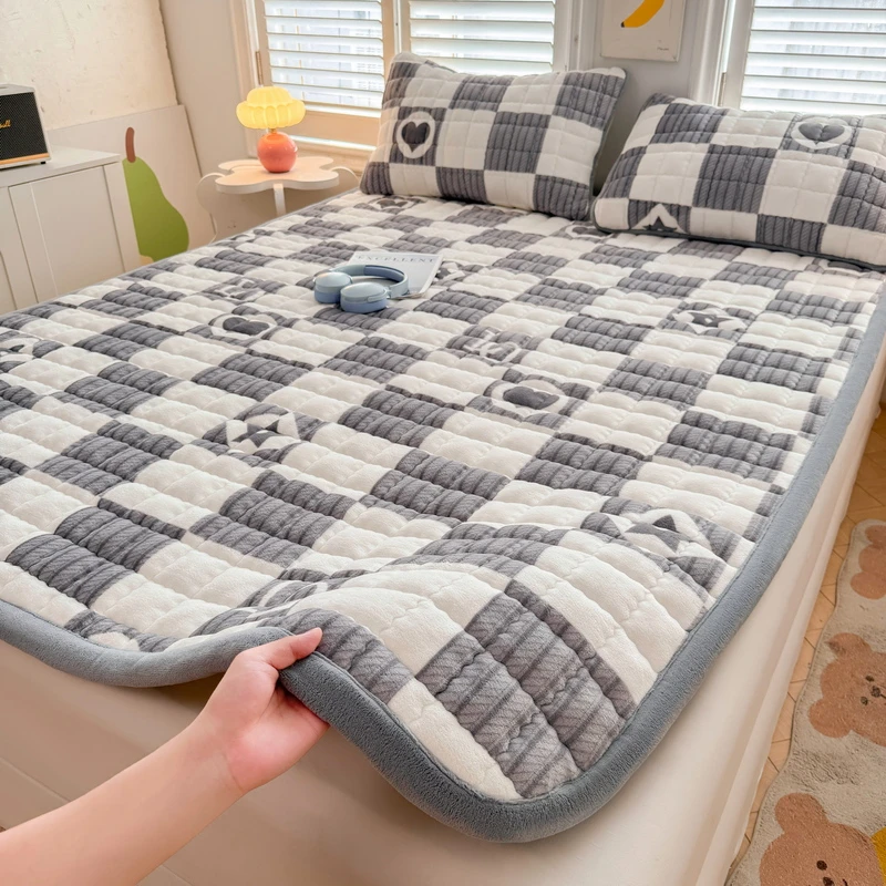 牛奶绒床单单件冬季加绒床垫垫褥加厚珊瑚绒床盖毛毯宿舍单人被单
