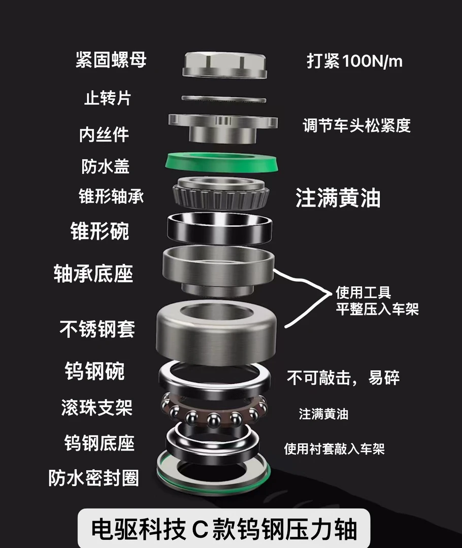 COC钨钢压力轴  硬度90hrc