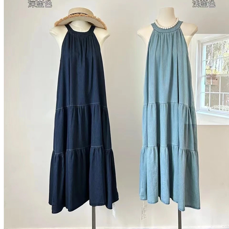 牛仔显瘦修身百搭韩版时尚复古连衣裙短款春季