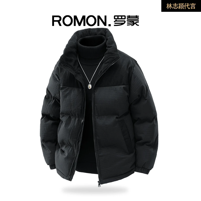 【品牌撤柜清仓】罗蒙ROMON棉衣男加厚冬季加厚外套潮休闲保暖棉服