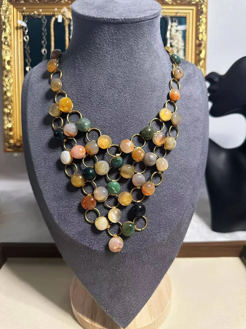 铜合金项链 非金属树脂项链 海外中古非金属首饰