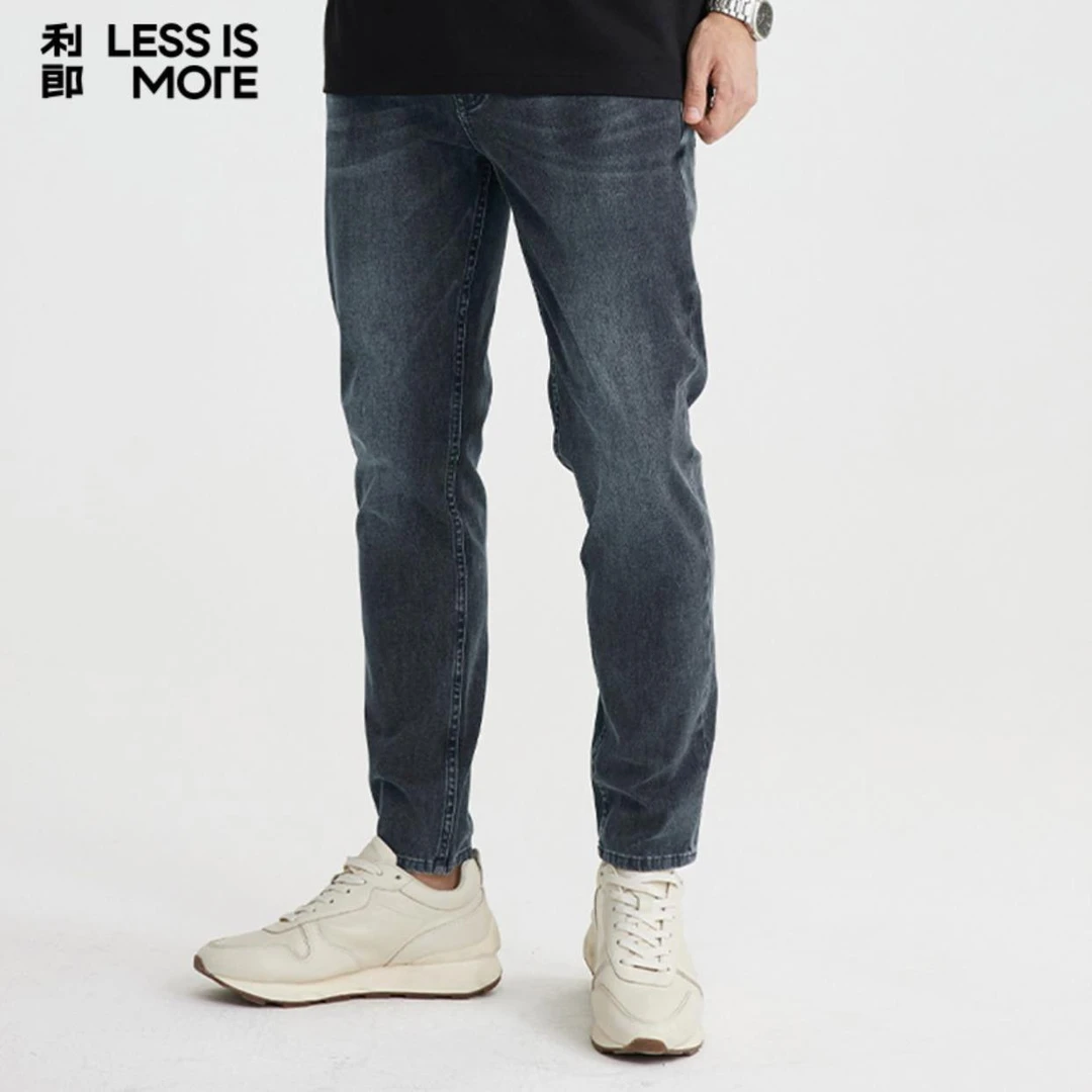 Lilanz/利郎【冷晶醋酸】男士牛仔裤时尚休闲潮流百搭--A4XNZ70701