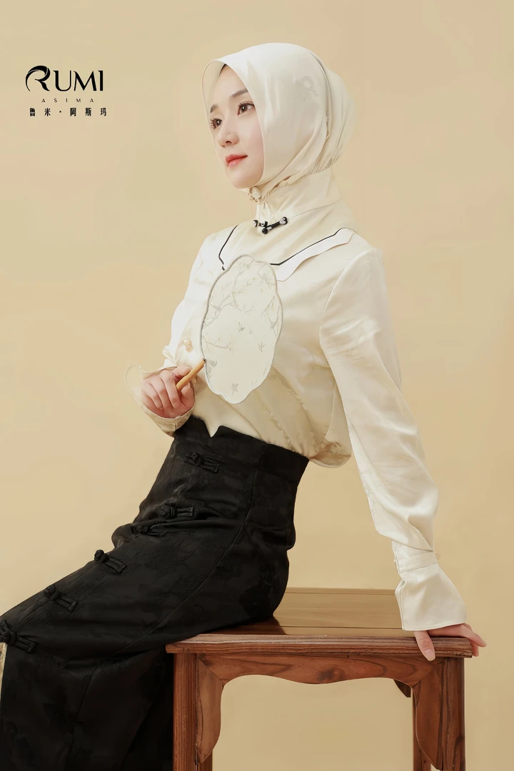 鲁米新中式头套米白色