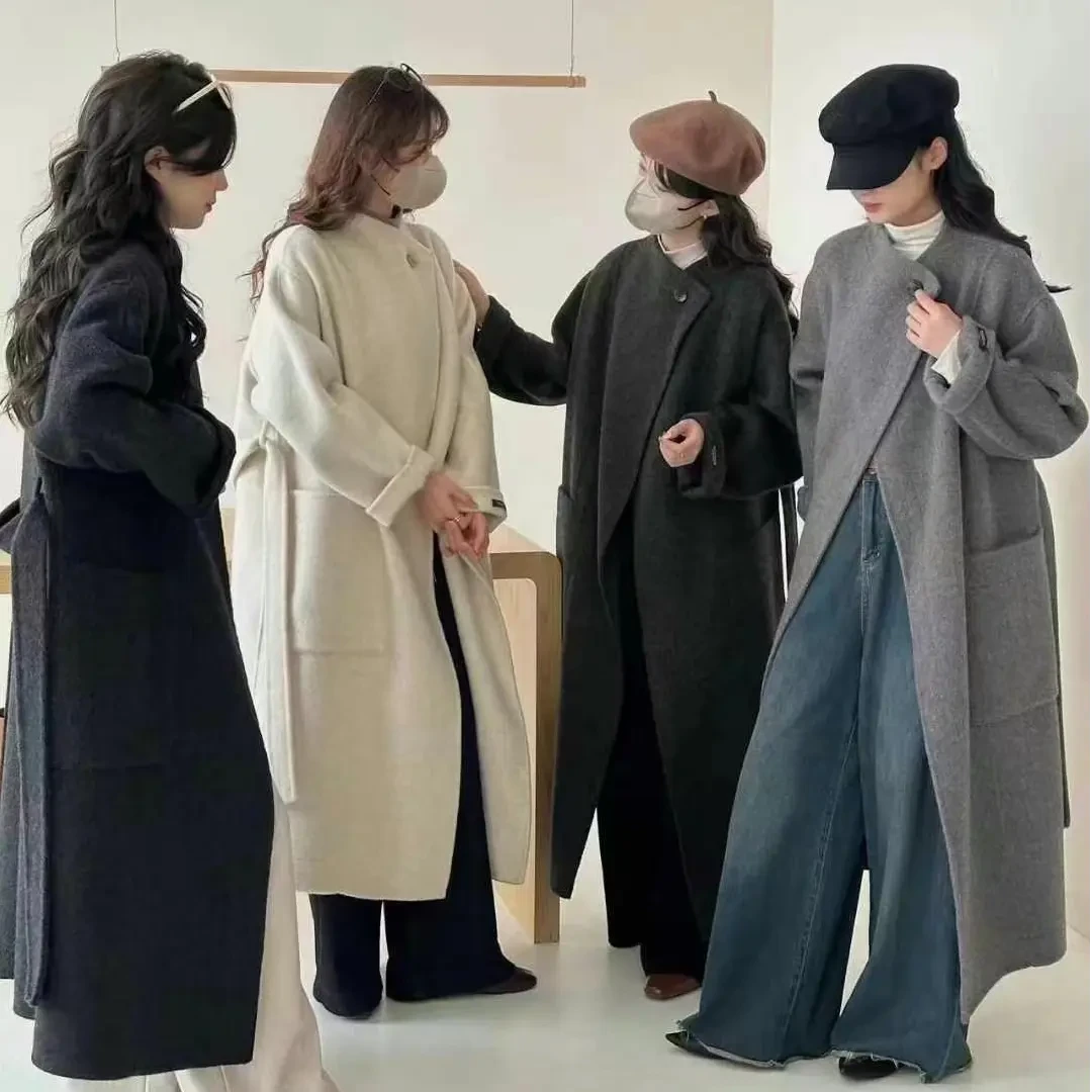 FIRITII【奥菲恩】秋冬双面大衣韩版气质时尚显瘦双面呢大衣816