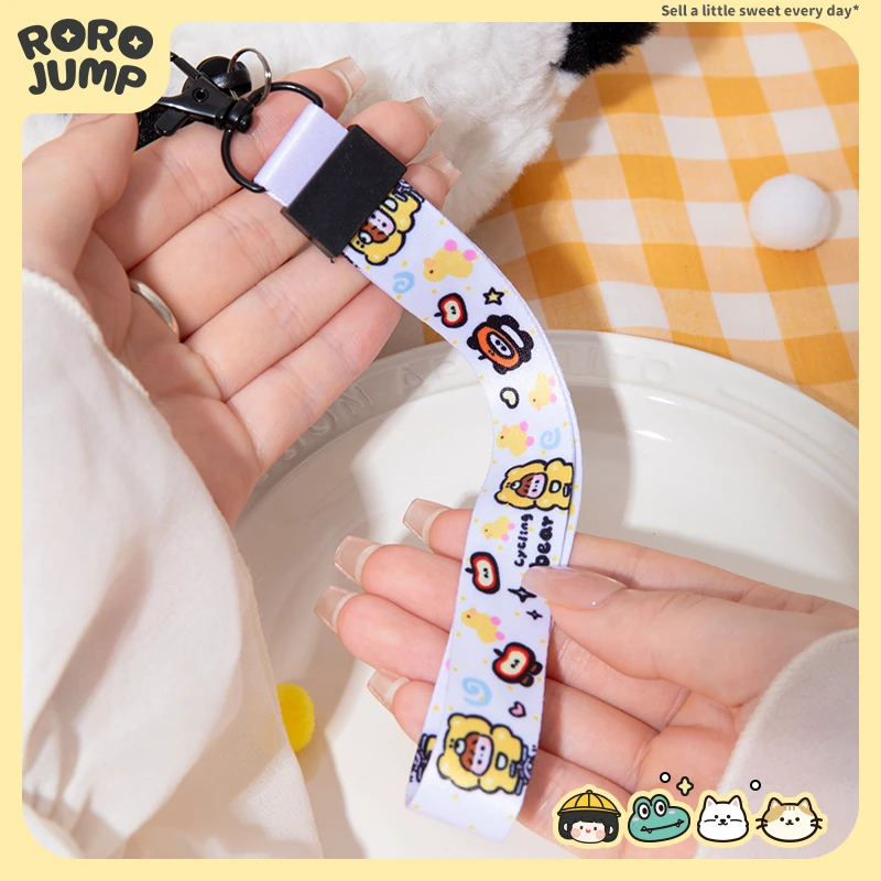 肉肉酱芒果布丁熊原创卡通可爱挂绳汽车钥匙扣包包挂件耳机套配饰