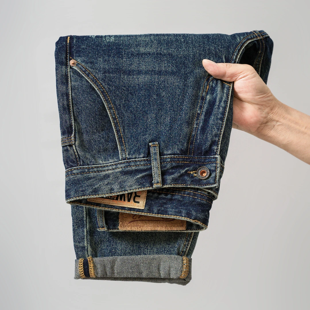 Mr.po/破先生潮牌简约休闲水洗牛仔裤秋季美式高街宽松直筒长裤子