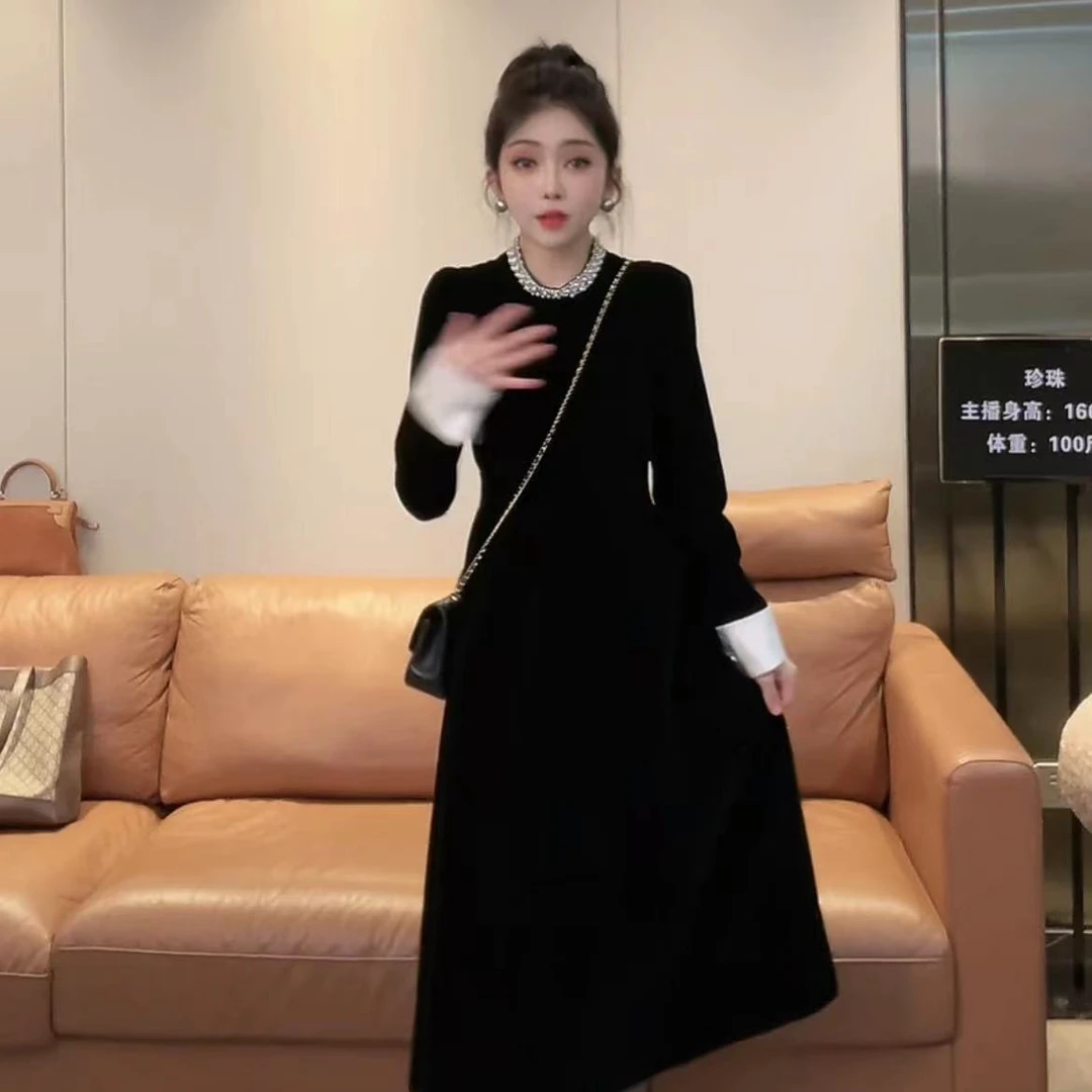 【珍珠定制】L2 都灵缪斯~法式丝绒连衣裙 高级气质宝藏衣橱 L02005