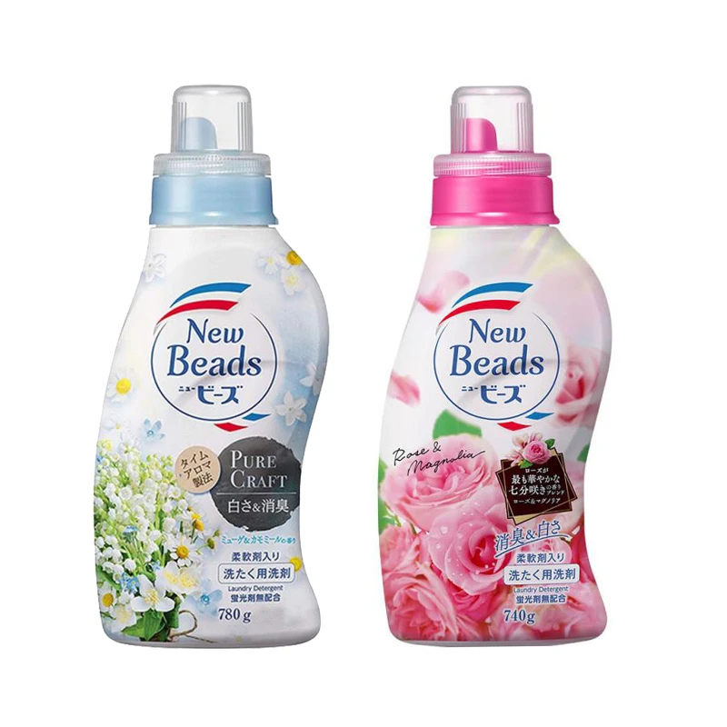 【下单2瓶包邮】日本洗衣液本体玫瑰铃兰香持久香氛740g