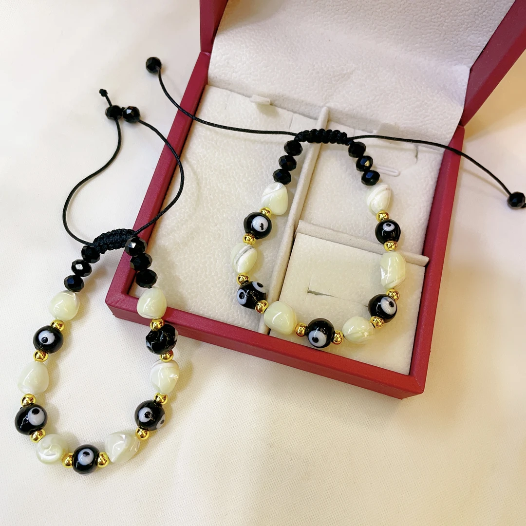 铜合金仿珍珠手链 parilar新款时尚精美贝珠手工款手链029编织