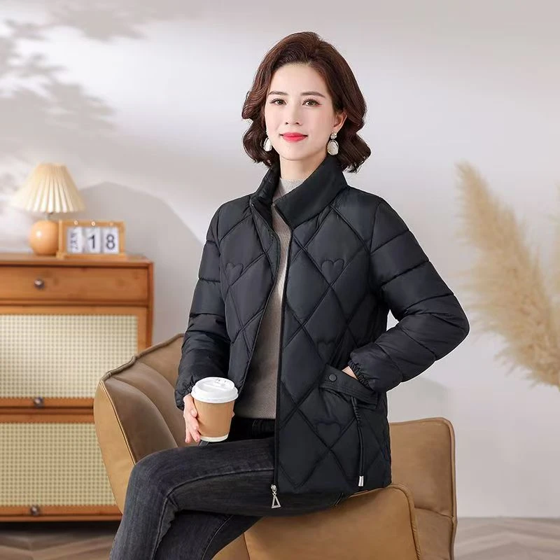 超轻妈妈棉服休闲款立领棉服