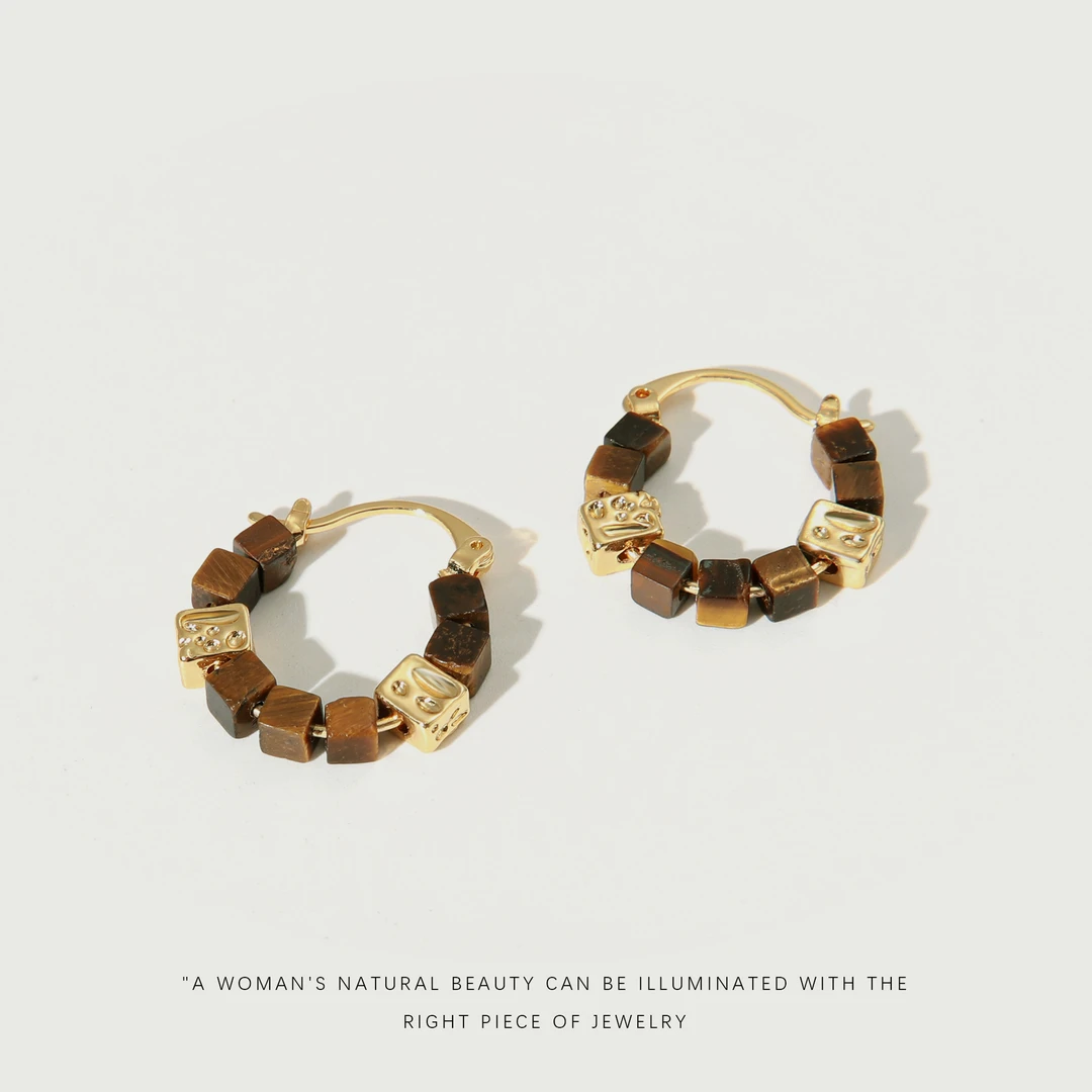 铜合金琉璃耳饰 【秋风乌木】PDPALOR法式经典秋风系列高级耳环A050