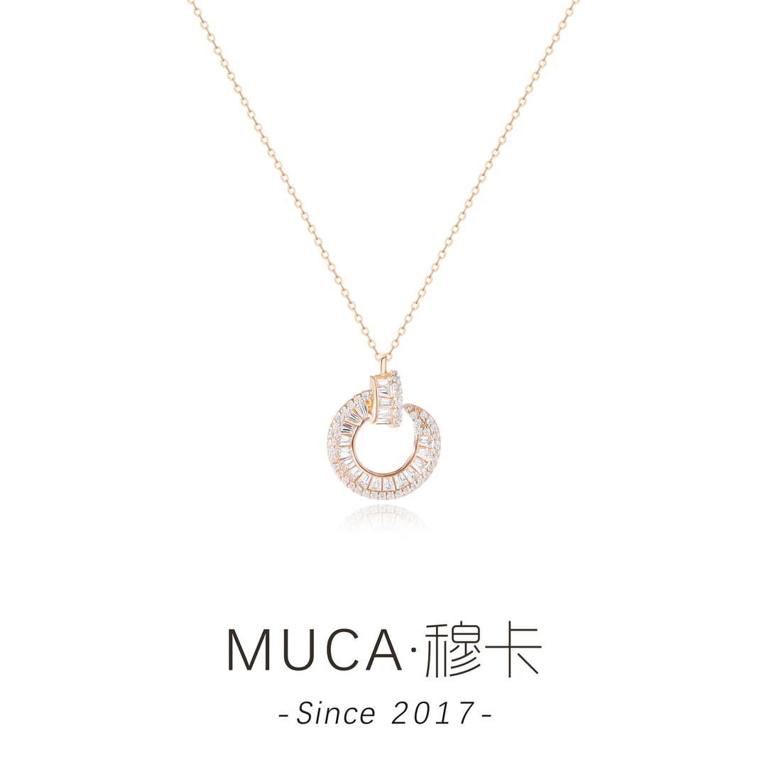 坠链均925银合成锆石 轻奢时尚百搭女项链F2139