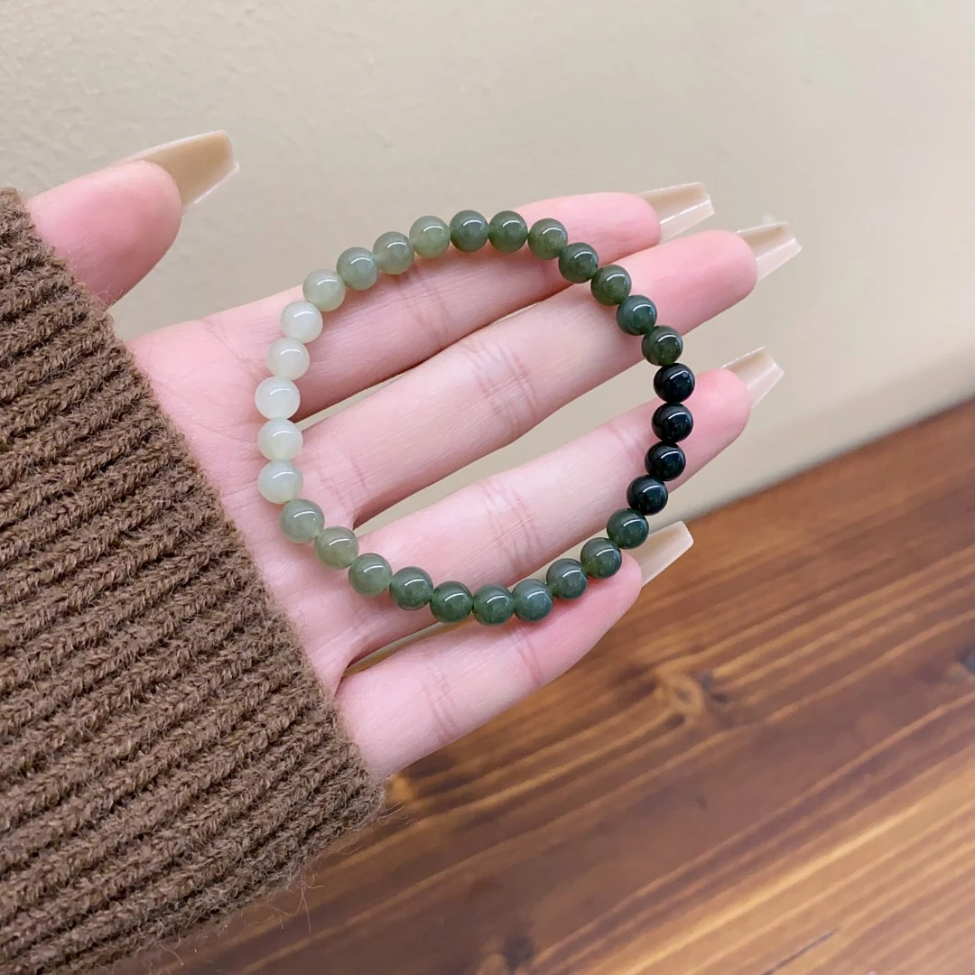 铜合金玻璃手链 经典简约珠珠手链气质百搭女手串F1548