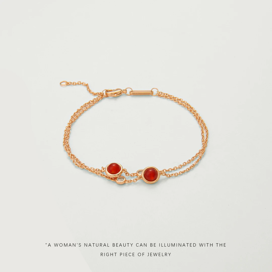 铜合金琉璃手链 经典简约气质百搭女手链F2774