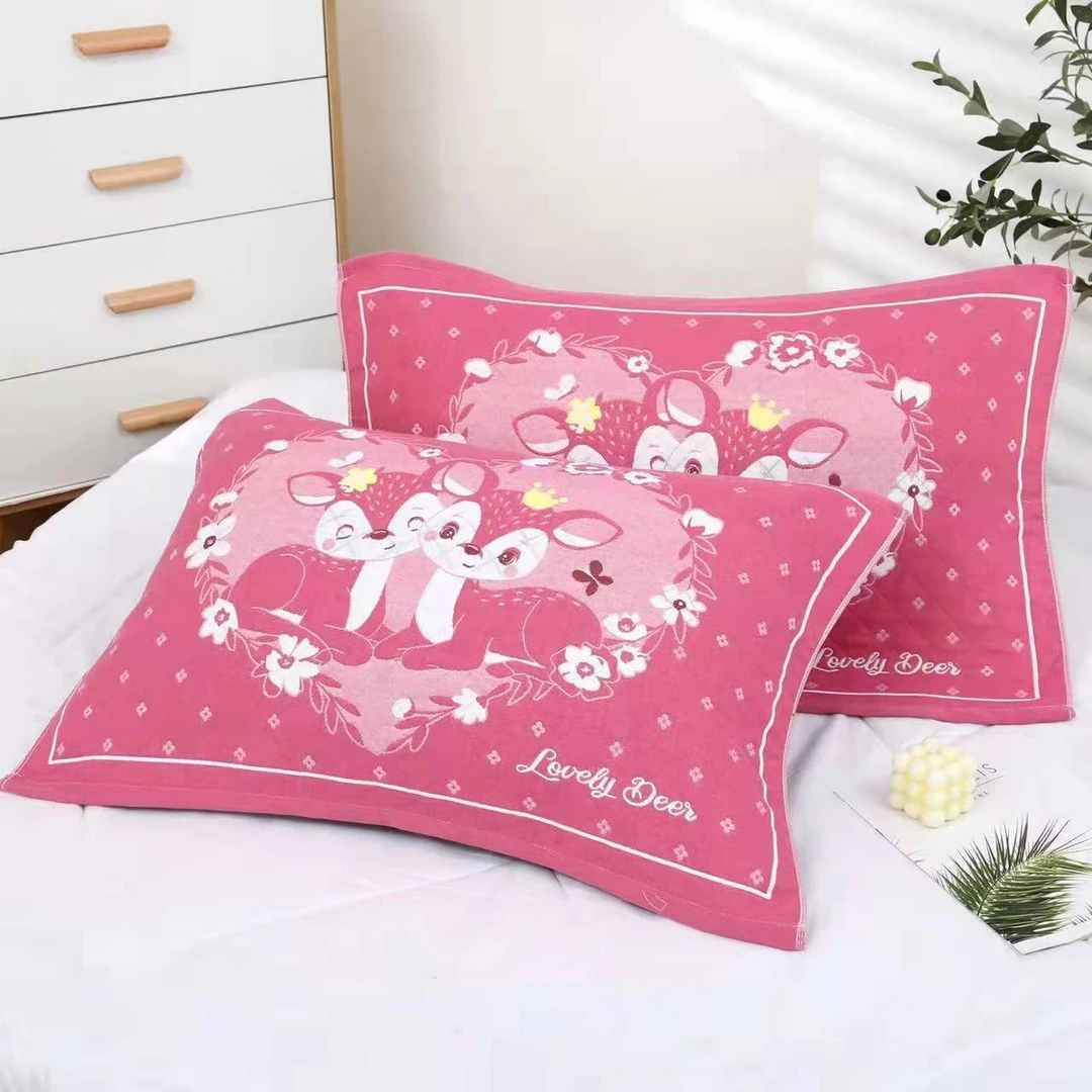 学生棉枕巾家用柔软高档纱布全加厚成人加大吸汗枕头巾情侣盖巾