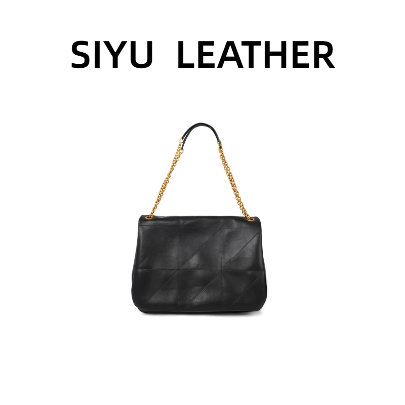 SIYULEATHERYS高定3A羊皮朴彩英GLZN同款真皮小众链条包