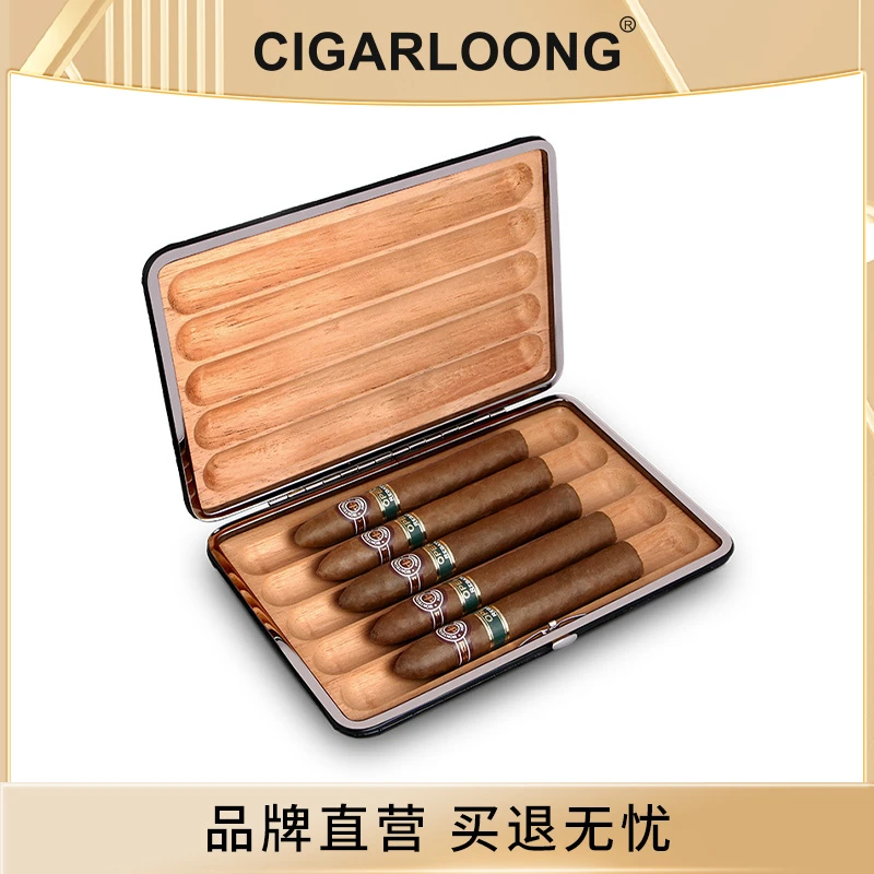 CIGARLOONG茄龙雪茄套轻薄型鳄鱼皮纹便携雪茄保湿盒专业雪茄烟盒