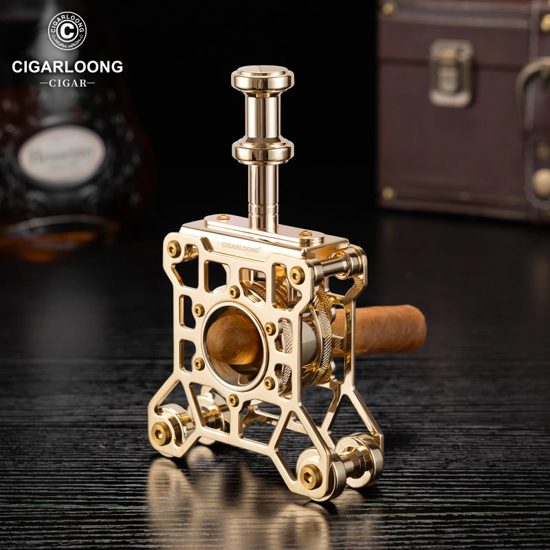 茄龙雪茄剪镂空轻便创意台式雪茄刀不锈钢锋利开孔器礼盒装CL-J76