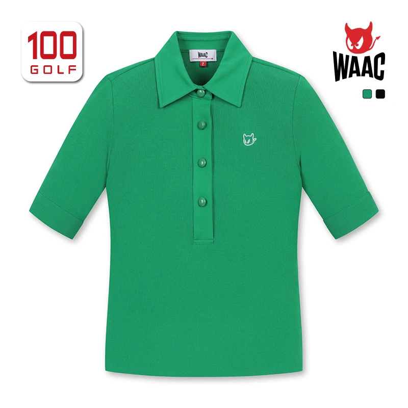 WAAC/小恶魔运动女装Sweater时尚运动短袖翻领Polo衫WWWAM23203
