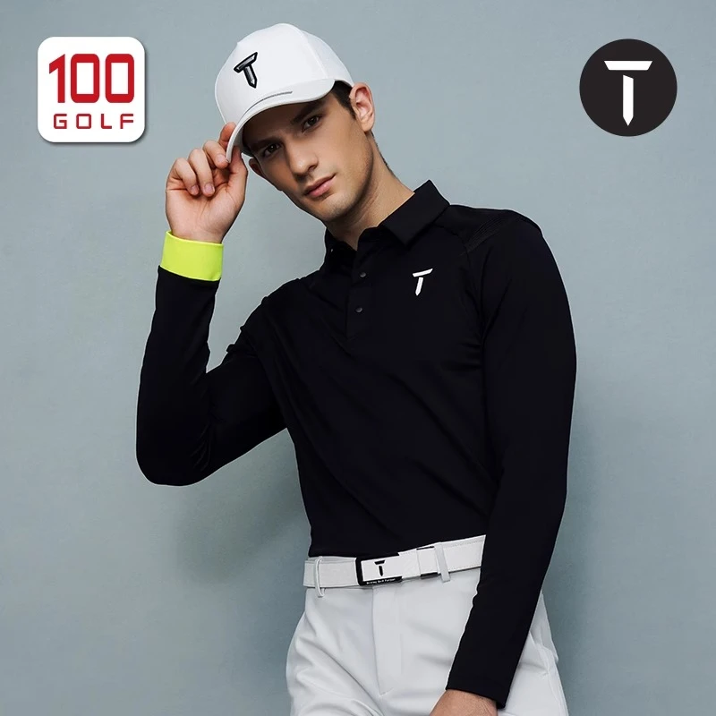 T/欧巡赛高尔夫男装男士长袖T恤春季舒适翻领Polo衫EM222PC105