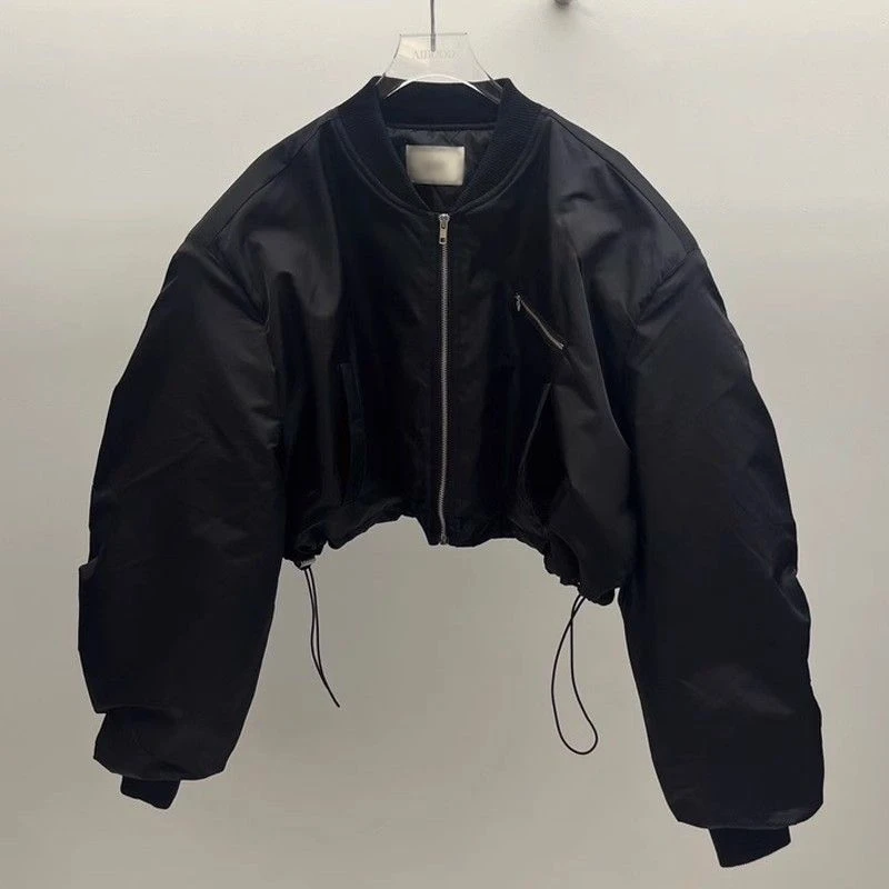 宽松上衣夹克短款棒球2024新款休闲设计拉链外套女韩版百搭秋冬款