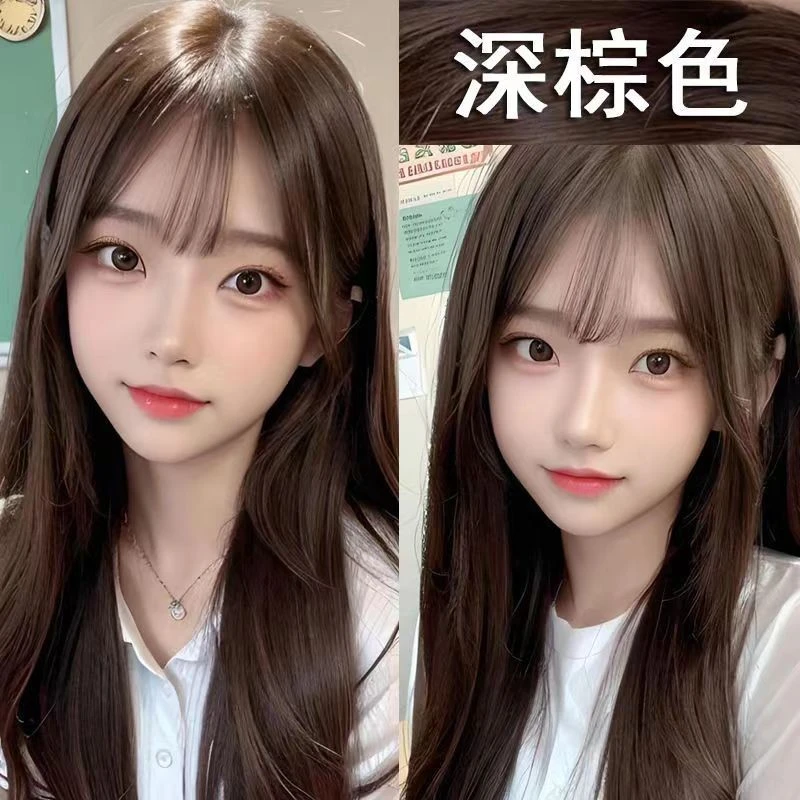 免漂深棕色染发剂自己在家染遮白发染色男女学生通用染发膏植物