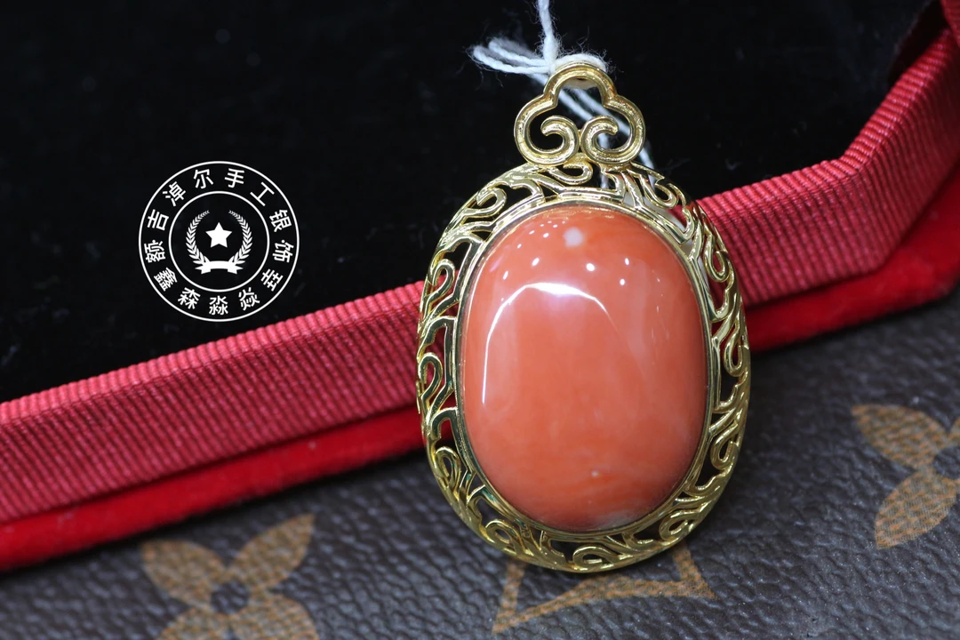 吊坠足银 18k老旭日民族风吊坠项坠 k黄色 11380