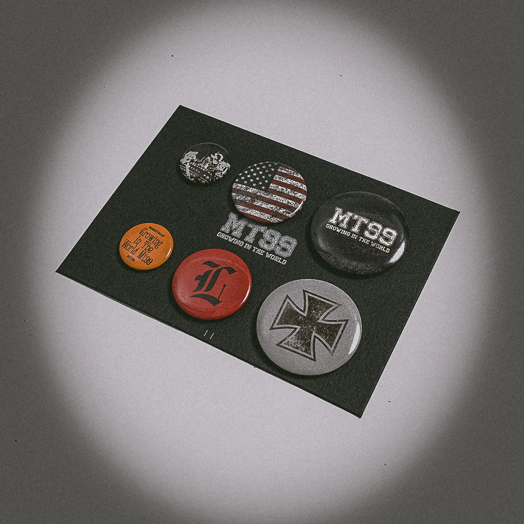 多功能【六个装】美式复古品牌logo图案徽章胸针男背包装饰别针