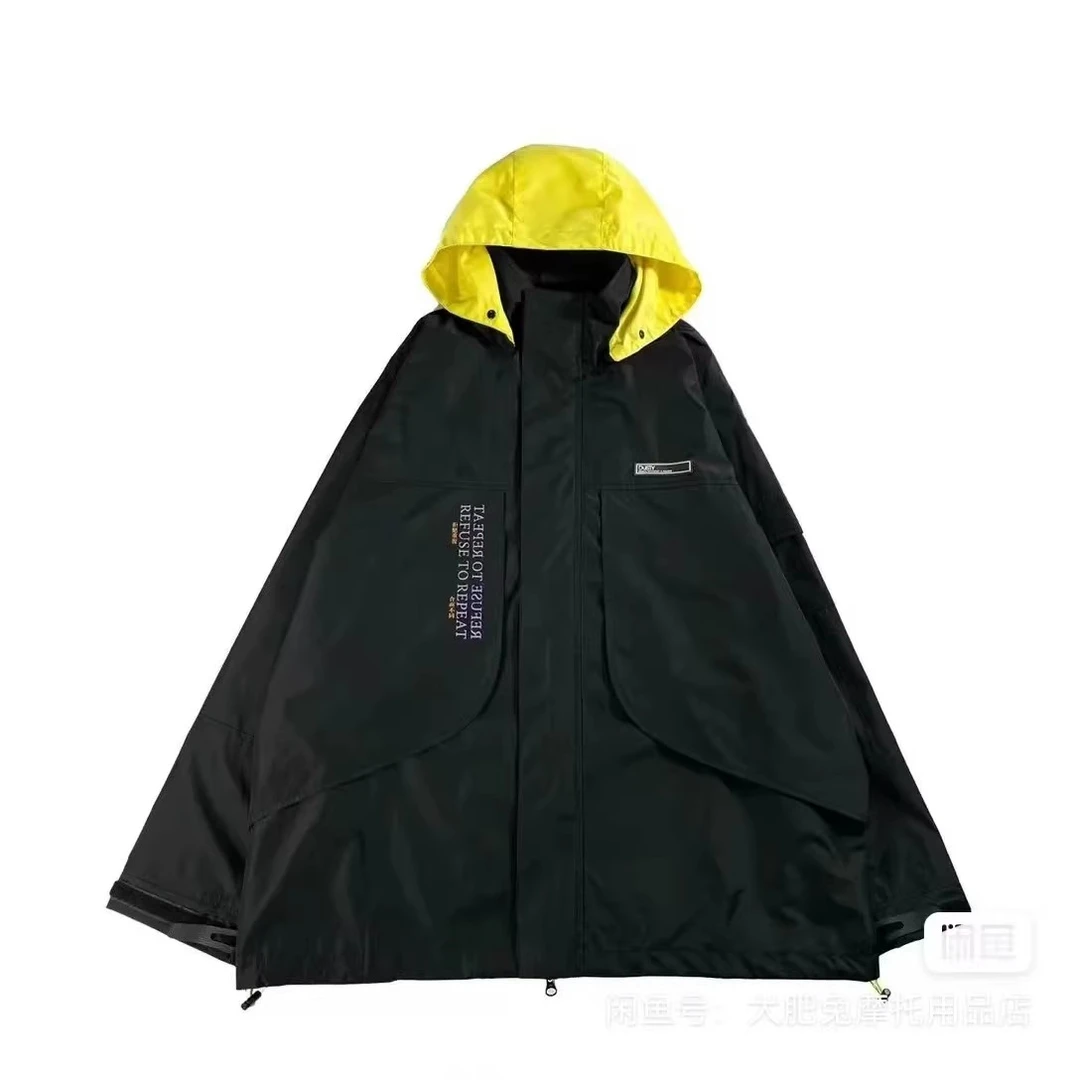 香港潮牌-时尚休闲复古风衣外套春秋季男士上衣防风防水夹克
