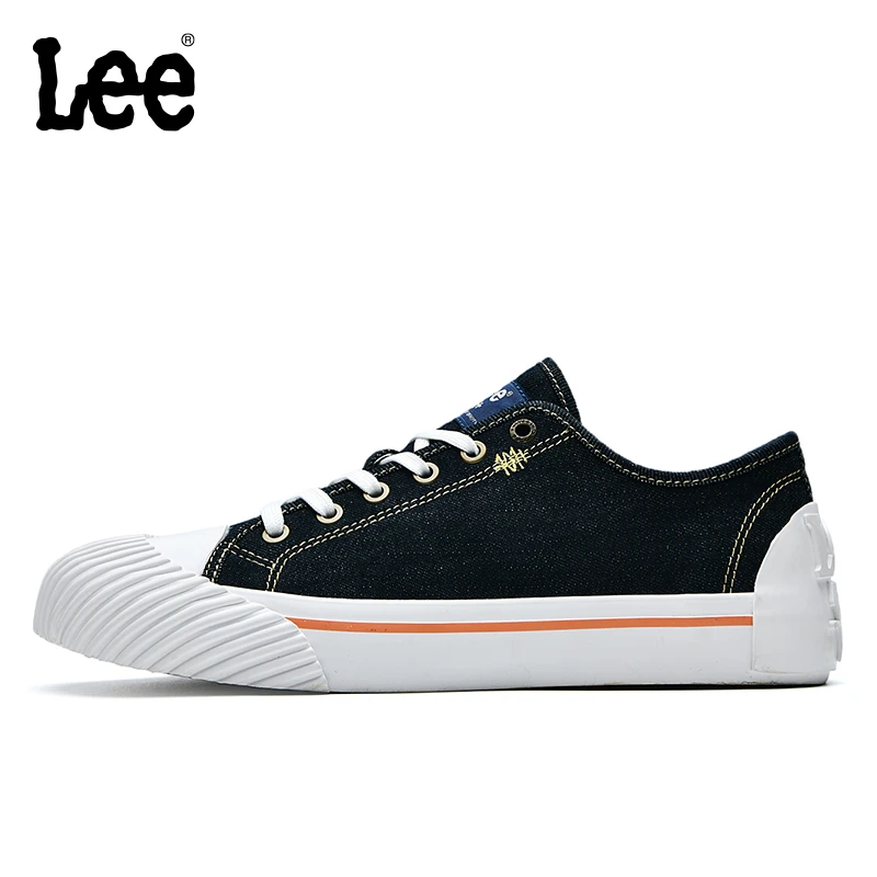 Lee低帮帆布鞋2024新款男百搭牛仔布鞋男士时尚潮流低帮休闲鞋子