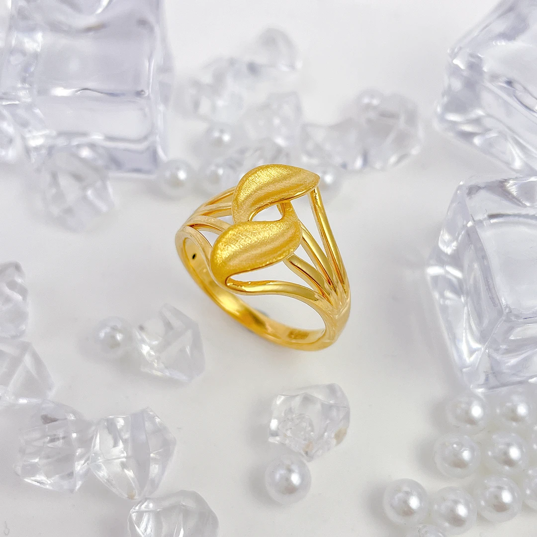 【国潮】足金999 金枝玉叶戒指1.52 13圈口