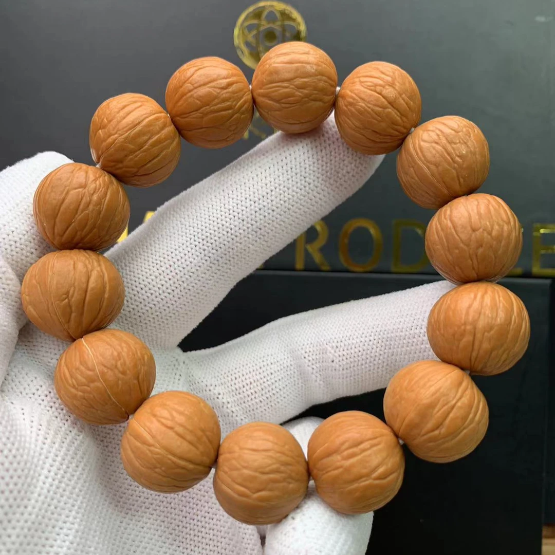 聚宝盆猴头手串老树聚宝盆高油性变色快皮质细腻圆润饱满16+