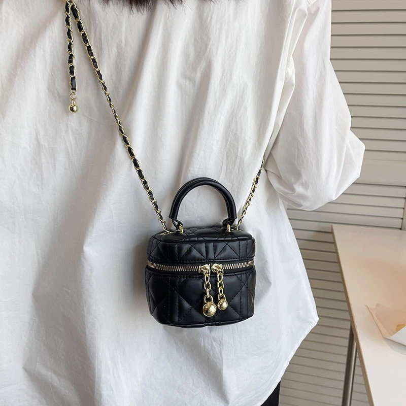 手提小包包女春夏2025斜跨菱格链条包高级感洋气斜挎包爆款小方包