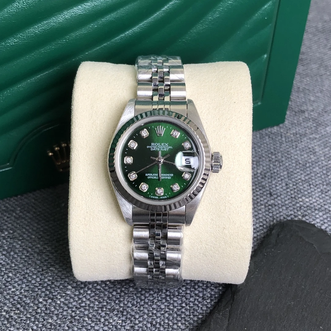 99新 Rolex/劳力士 奢侈品/日志69174祖母绿26mm后钻单表