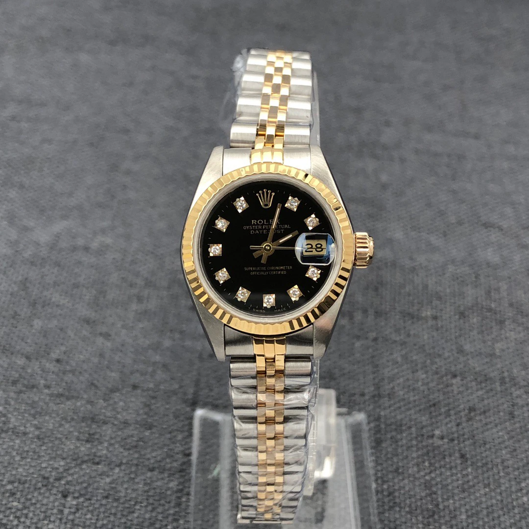 99新 Rolex/劳力士 奢侈品/日志69173/黑盘26mm原钻