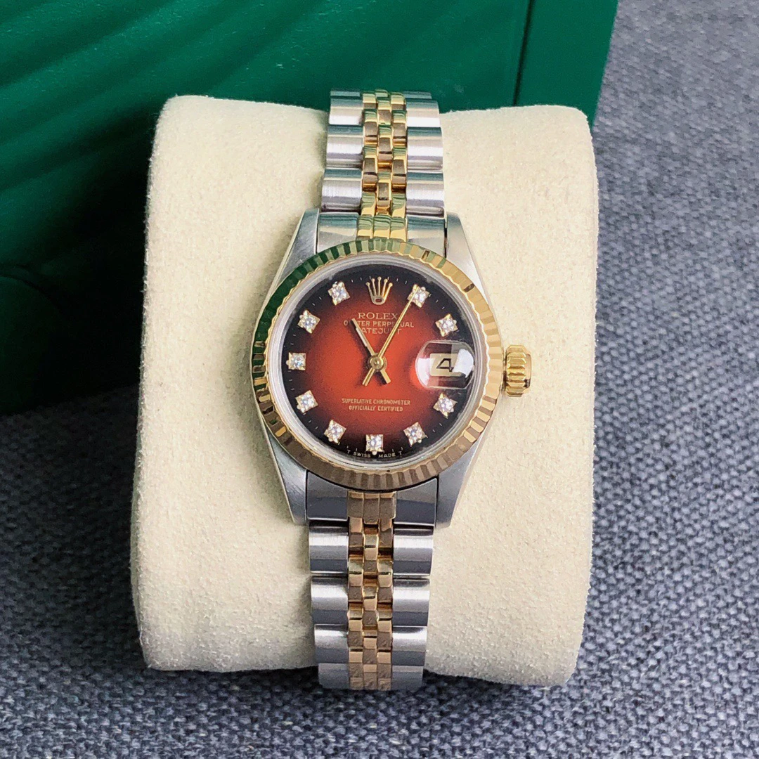 99新 Rolex/劳力士 奢侈品/日志69173/渐变红26mm原钻